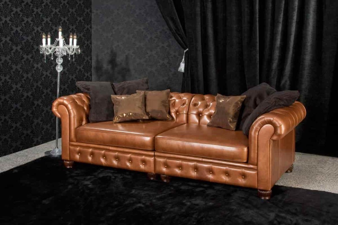 كنب جلد للبلايستيشن؛ اسفنج فوم مناسبة غرفة الالعاب Leather sofa